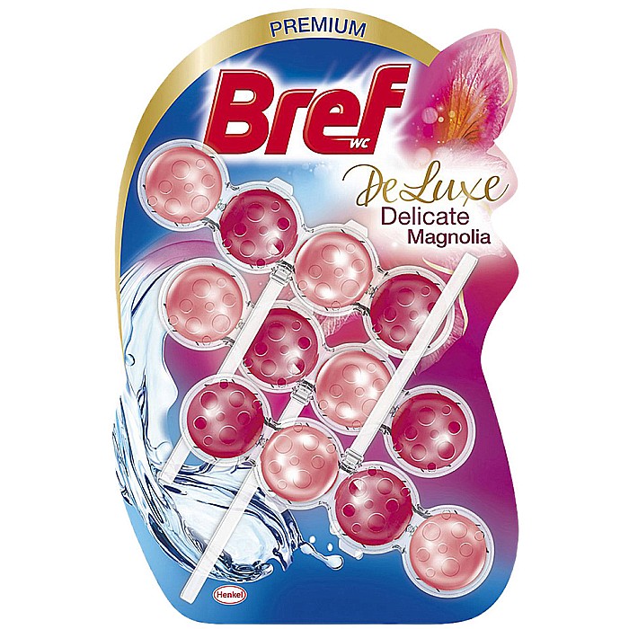 BREF Premium Deluxe Odorizant Toaleta Delicate Magnolia 3 x 50 g [1]