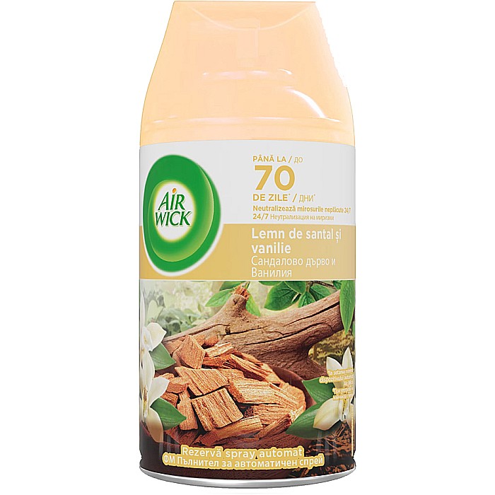 AIRWICK Rezerva Odorizant Camera Lemn de Santal & Vanilie 250 ml [1]