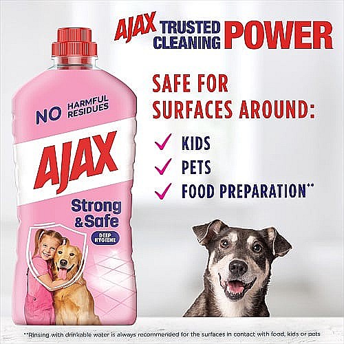 AJAX Strong & Safe Solutie Pardoseli PET Friendly 1000 ml [2]