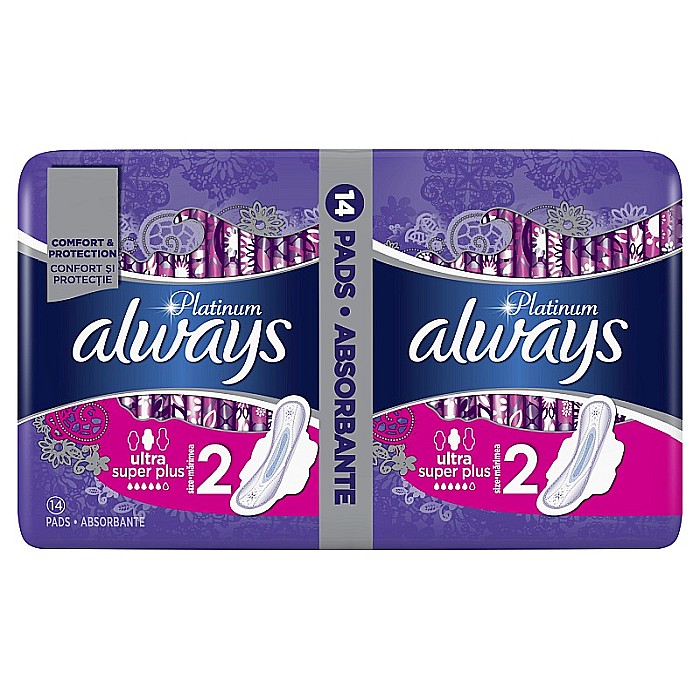 ALWAYS Absorbante Platinum Ultra Super Plus Duo 14 buc Marimea 2 [1]