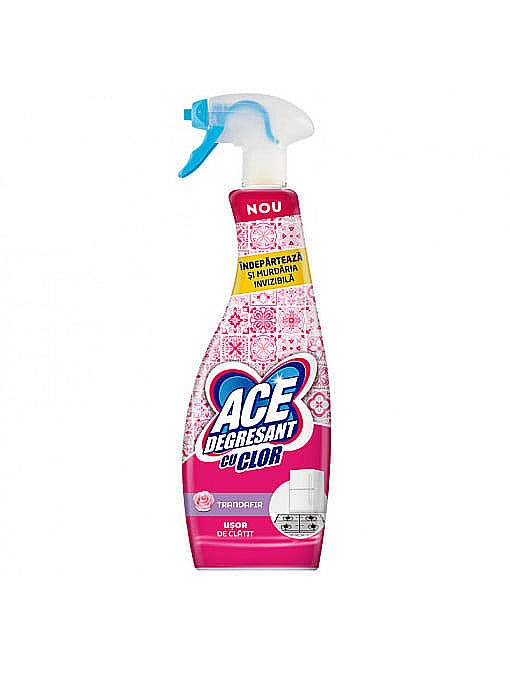ACE Spray Degresant pt Bucatarie cu Clor TRANDAFIR 650 ml [1]