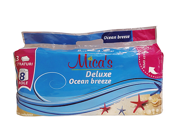 MICAS Deluxe Hartie Igienica 3 Straturi Parfumata Ocean 8 Role [1]
