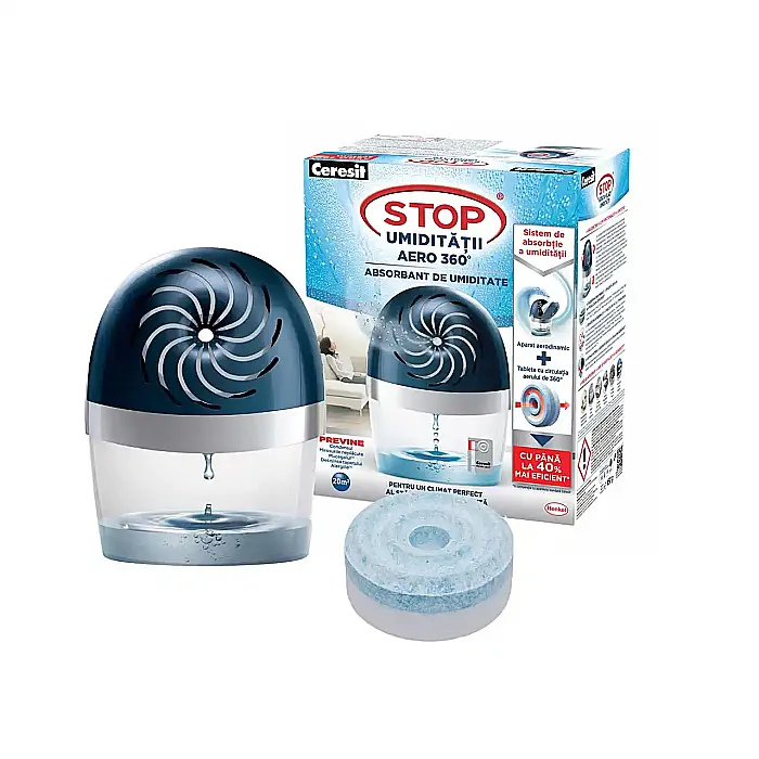 CERESIT Aero 360 Absorbant de Umiditate Aparat Albastru + 1 Rezerva 450g [2]