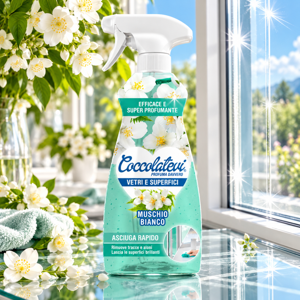 COCCOLATEVI Solutie pt Curatat Geamuri Muschino Bianco 625 ml [2]