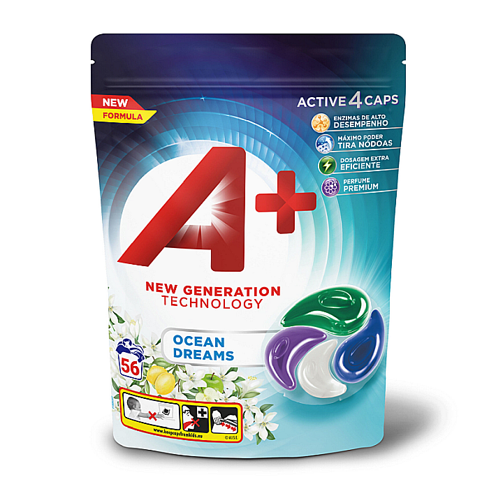 A+ Ariel Detergent Capsule Active 4 Regular OCEAN DREAM 56 buc [1]