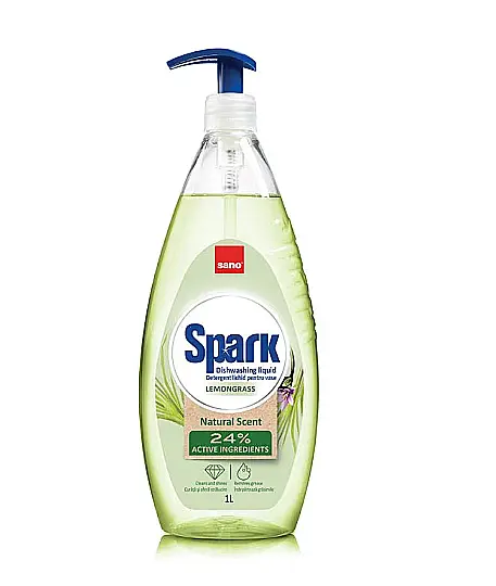 SANO Spark Detergent de Vase cu pompa Lemongrass 1000 ml [1]