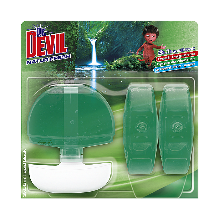Dr. Devil Odorizant Lichid WC 3in1 Natur Fresh 3x55 ml [1]