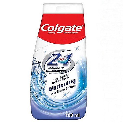 COLGATE 2-in-1 Pasta de Dinti & Apa de Gura Whitening With Stain Lifters 100g [1]