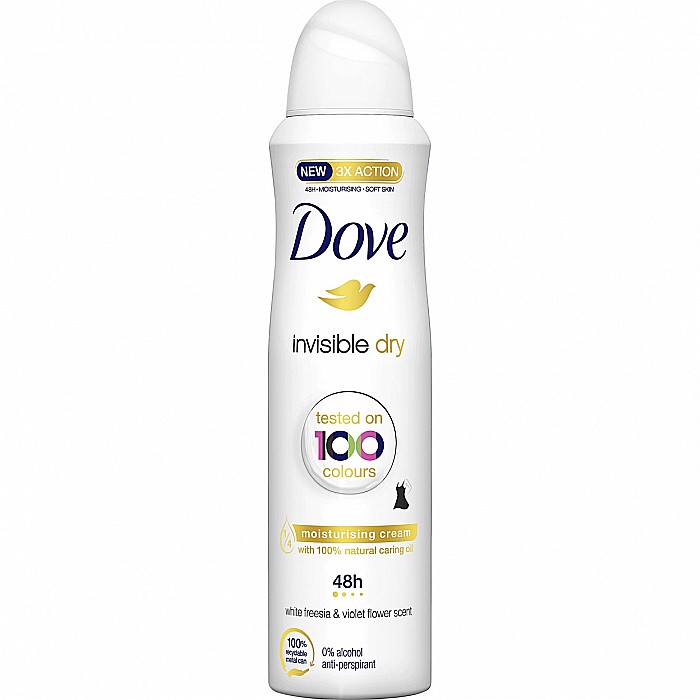 DOVE Antiperspirant Spray Invisible Dry WHITE FRESSIA & VIOLET FLOWER SCENT 150 ml [1]