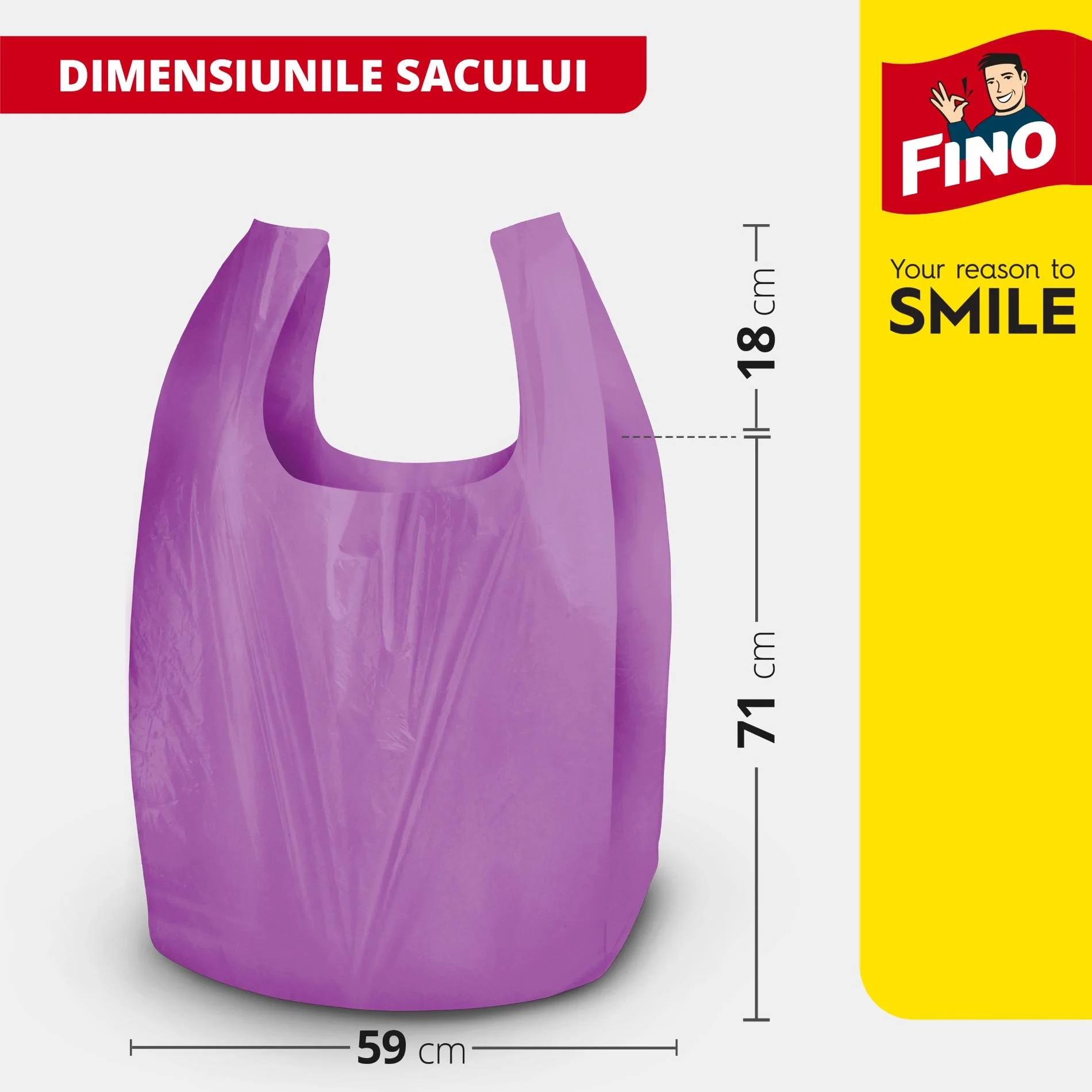 FINO Saci Menajeri Parfumati cu Manere 60L, 60 buc [2]