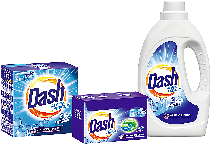 DASH Detergent Lichid ALPEN FRISCHE pt Rufe Albe 1.1 L (20 spalari) [2]