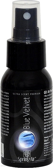SPRING AIR Odorizant Spray pt Auto & Tesaturi BLUE VELVET 50 ml [1]