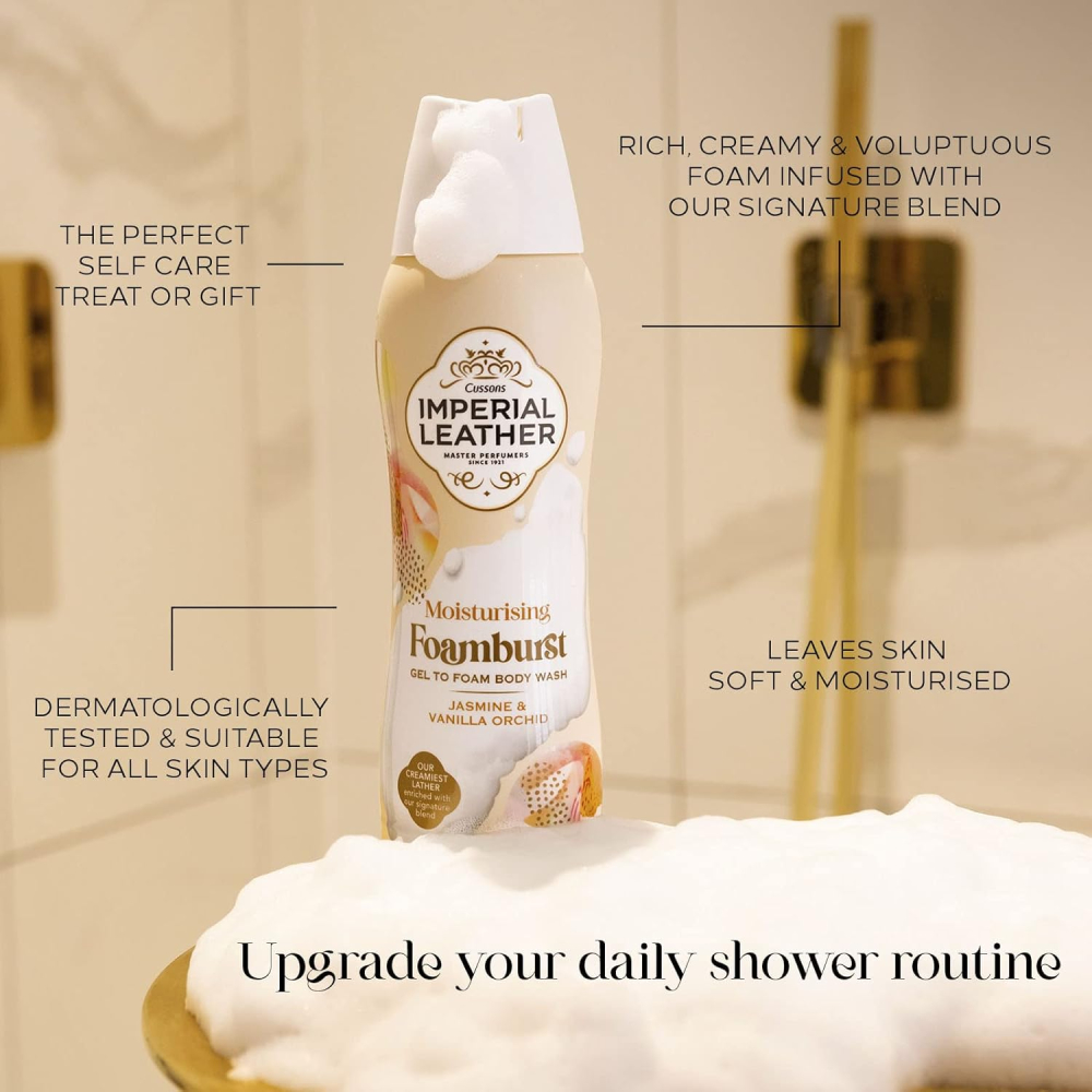 IMPERIAL LEATHER Shower Mousse Spuma de Dus Jasmine & Vanilla Orchid 200 ml [2]