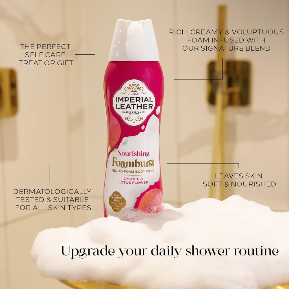 IMPERIAL LEATHER Shower Mousse Spuma de Dus Plum Lychee & Lotus Flower 200 ml [2]