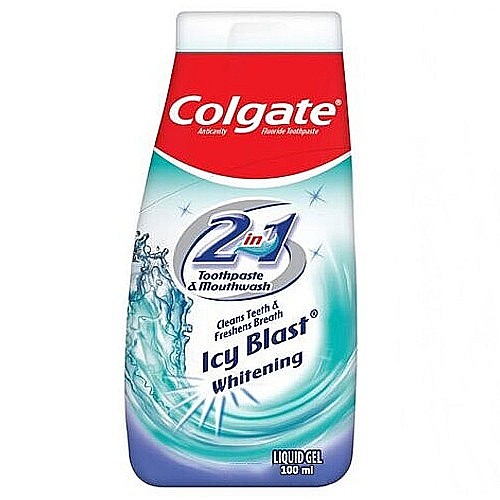 COLGATE 2-in-1 Pasta de Dinti & Apa de Gura Icy Blast Whitening 100g [1]