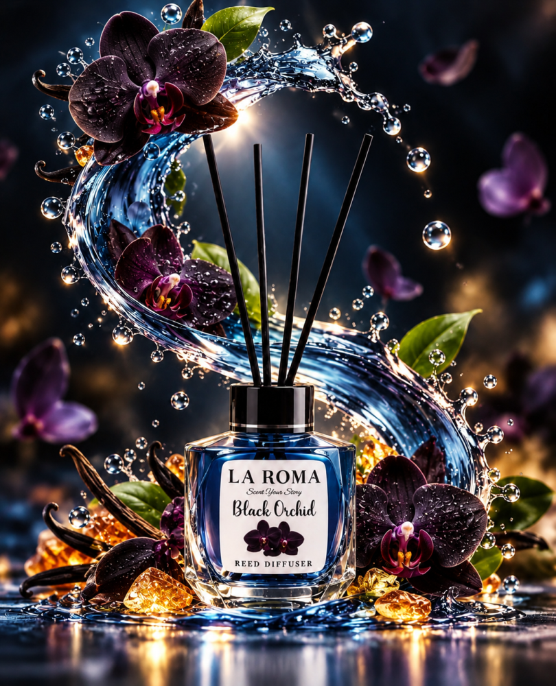 LA ROMA Odorizant Camera cu Betisoare BLACK ORCHID 130 ml [2]