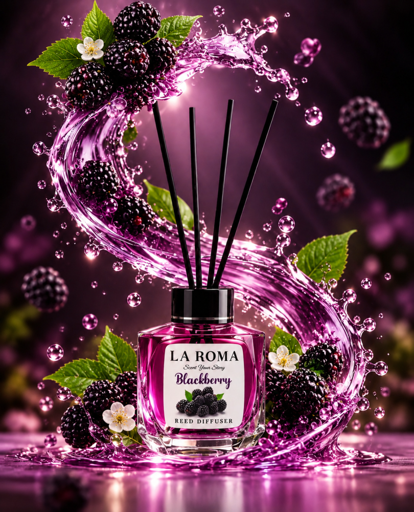 LA ROMA Odorizant Camera cu Betisoare BLACKBERRY 130 ml [2]
