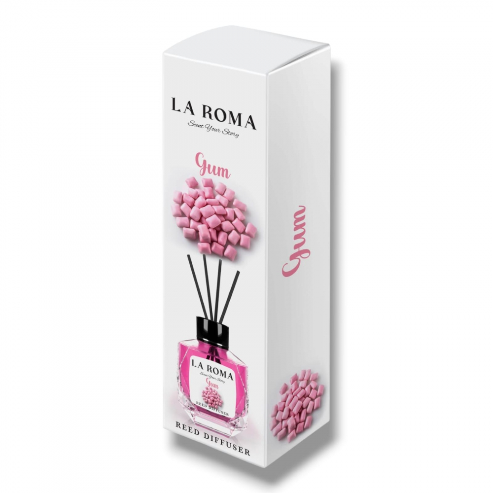 LA ROMA Odorizant Camera cu Betisoare BUBBLE GUM 130 ml [1]