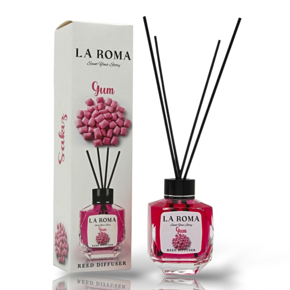 LA ROMA Odorizant Camera cu Betisoare BUBBLE GUM 130 ml [1]