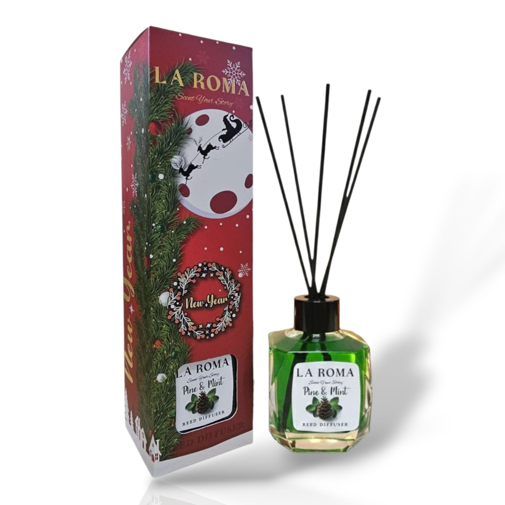 LA ROMA Odorizant Camera cu Betisoare CHRISTMAS EDTION PIN & MINT 130 ml [2]