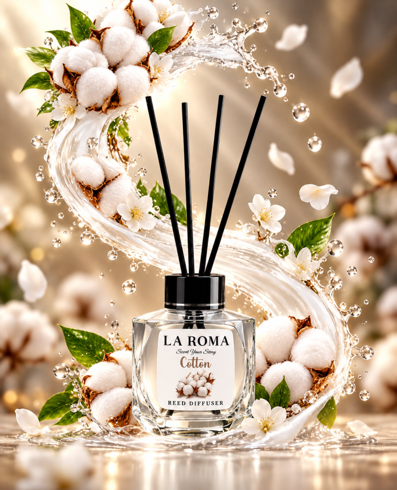 LA ROMA Odorizant Camera cu Betisoare COTTON 130 ml [2]