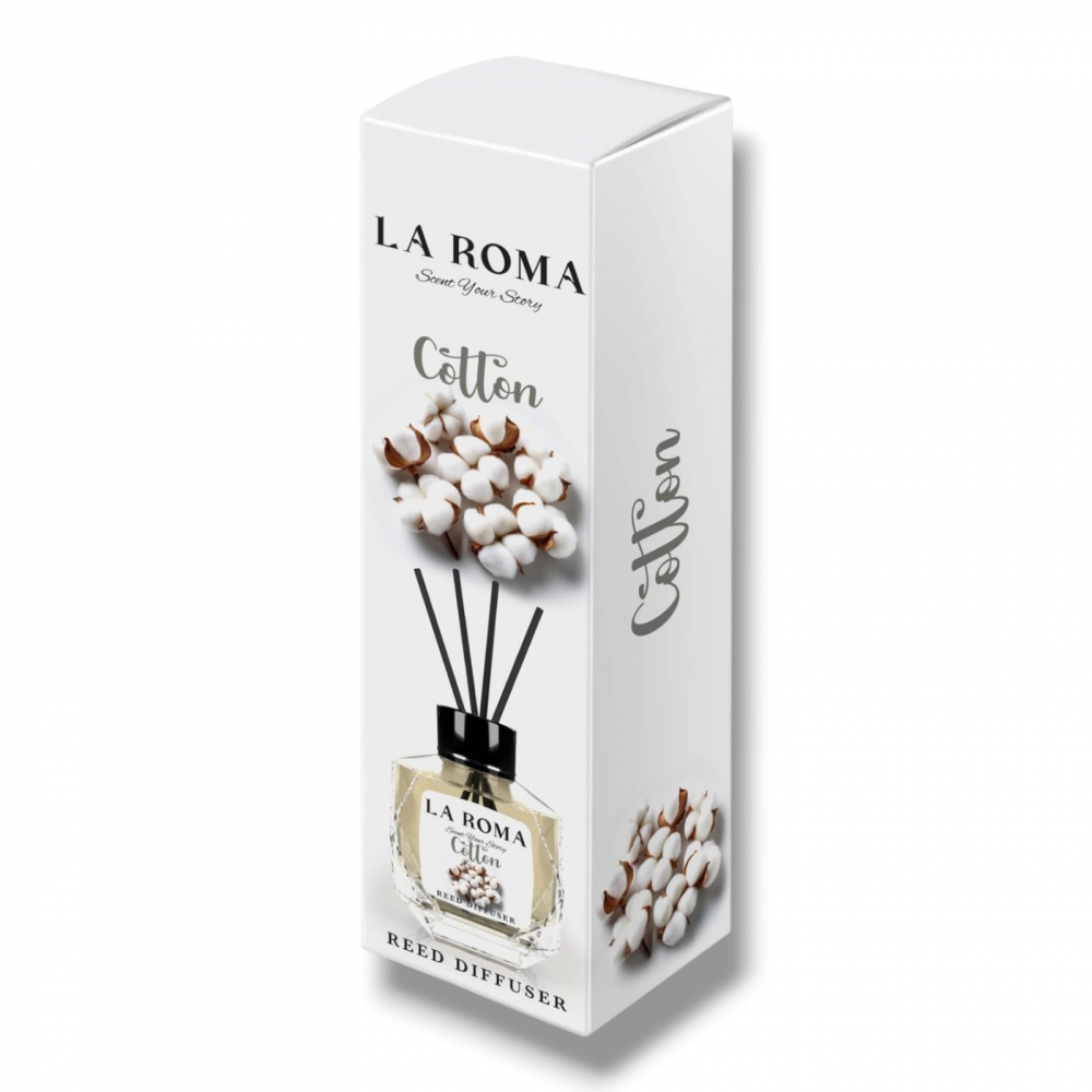 LA ROMA Odorizant Camera cu Betisoare COTTON 130 ml [1]