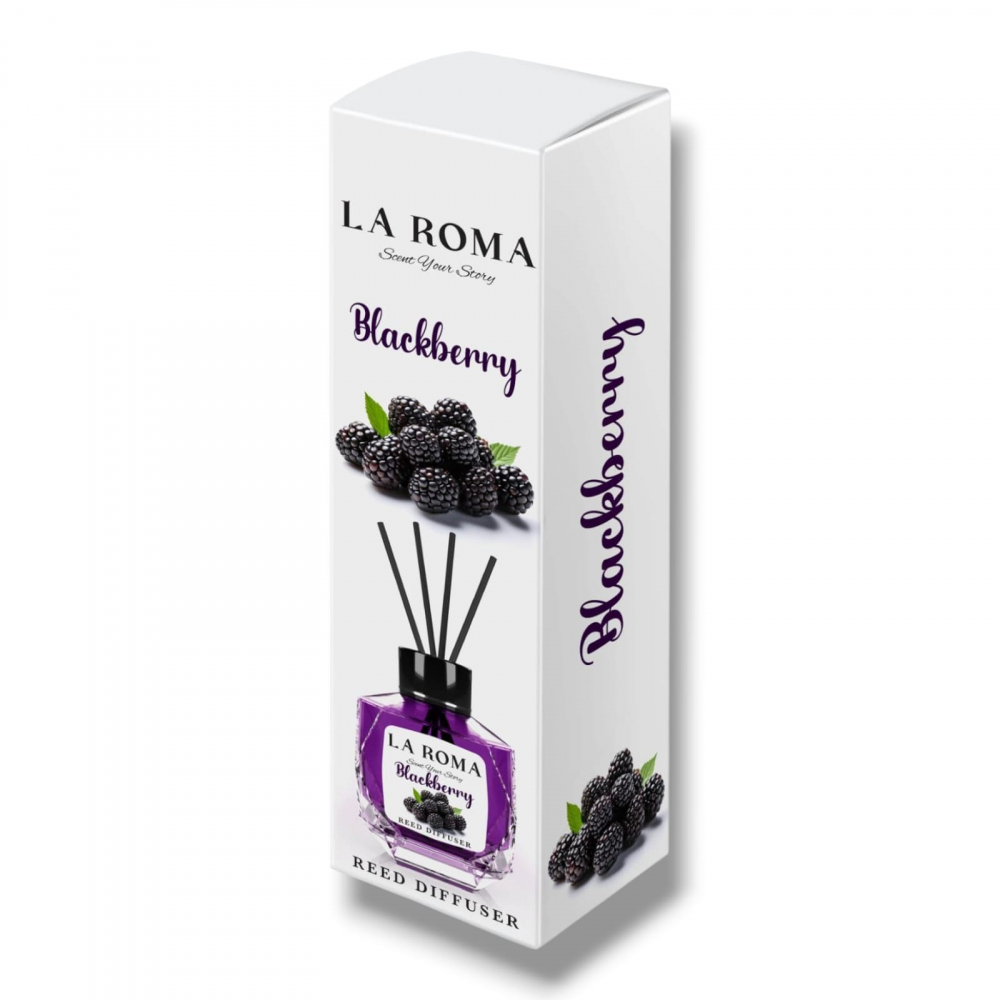 LA ROMA Odorizant Camera cu Betisoare BLACKBERRY 130 ml [1]