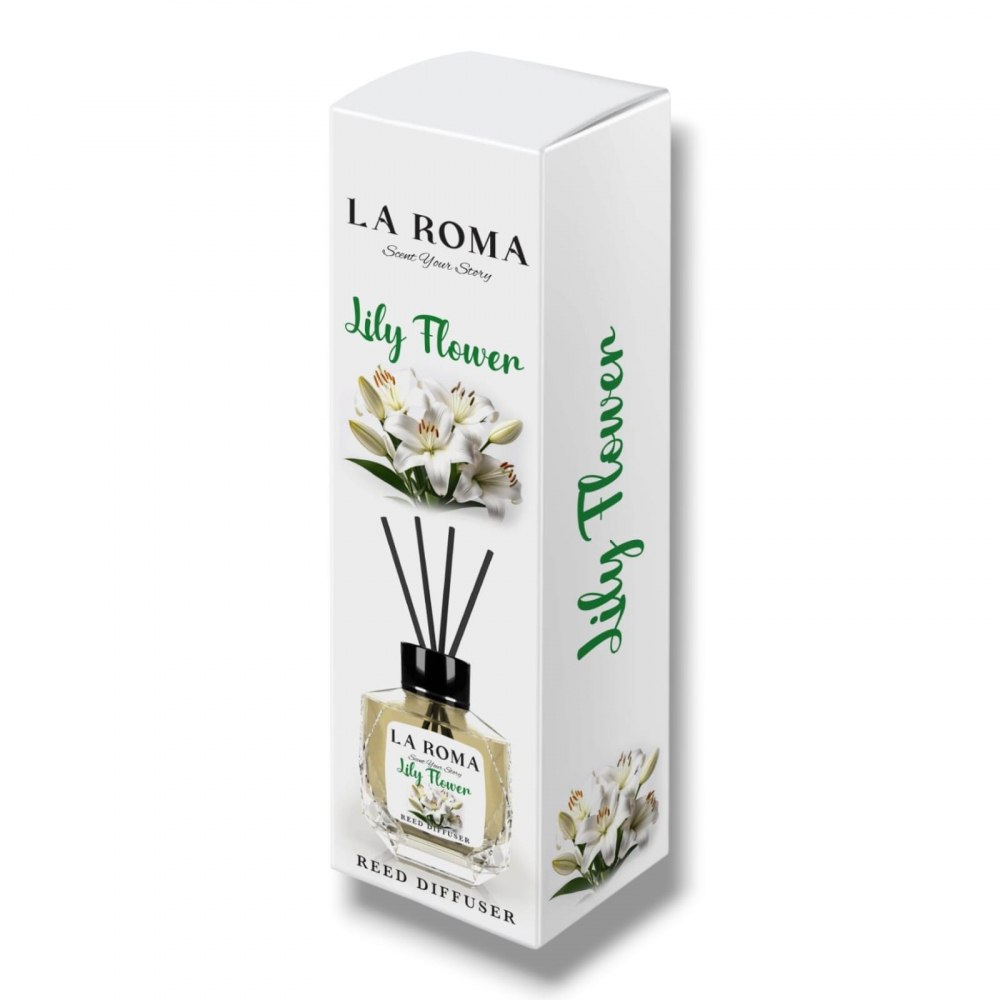 LA ROMA Odorizant Camera cu Betisoare LILY FLOWER 130 ml [1]
