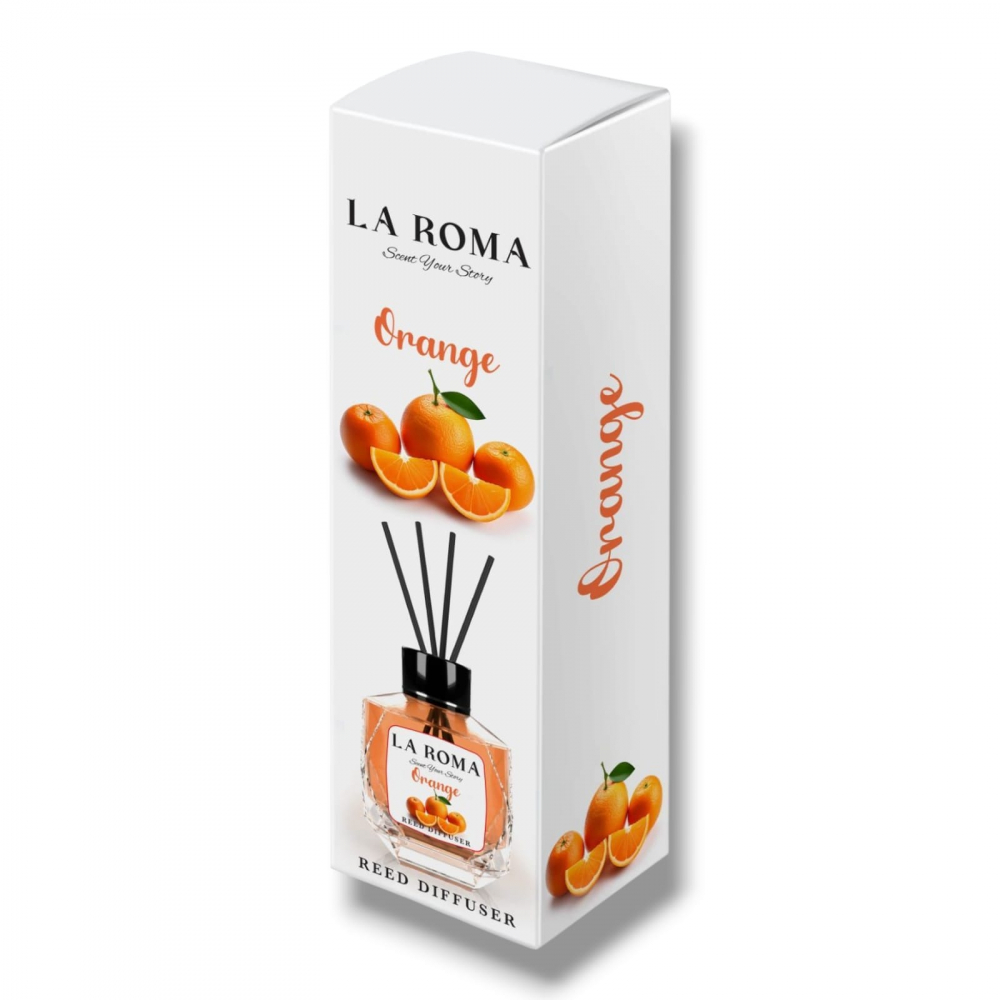 LA ROMA Odorizant Camera cu Betisoare ORANGE 130 ml [1]