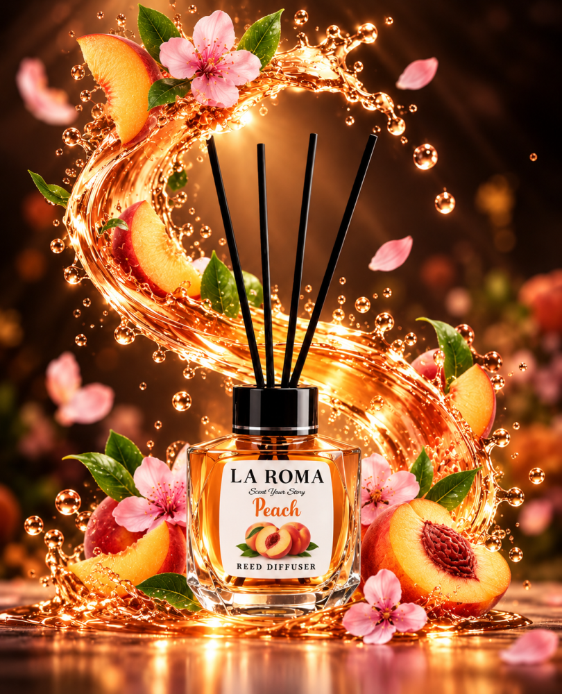 LA ROMA Odorizant Camera cu Betisoare PIERSICA 130 ml [2]