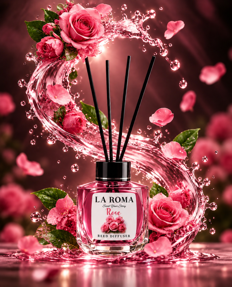 LA ROMA Odorizant Camera cu Betisoare TRANDAFIR 130 ml [2]