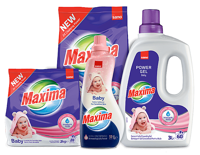 SANO Maxima Power Gel Detergent Concentrat pt Copii Baby 3L (60 spalari) [2]