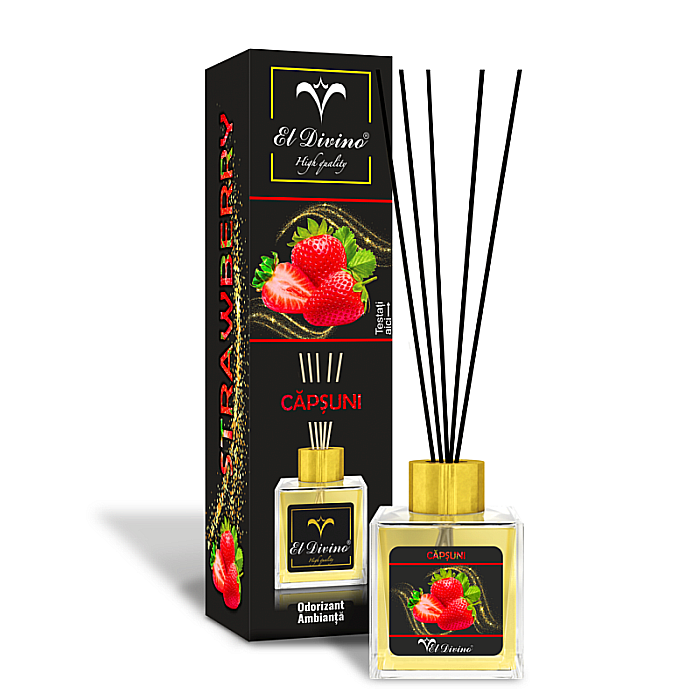 EL DIVINO Odorizant Camera cu Betisoare CAPSUNI 100 ml [1]