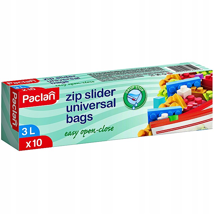 PACLAN Pungi Alimentare Inchidere cu Fermoar Zip 3L 10 buc [1]