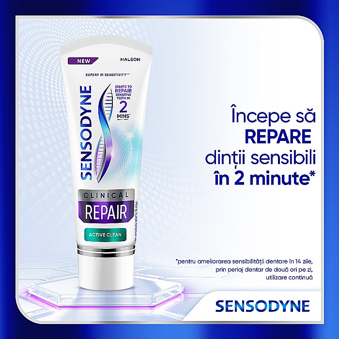 SENSODYNE Pasta de Dinti pt Sensibilitate Dentara Clinical Repair Active Clean 75 ml [2]