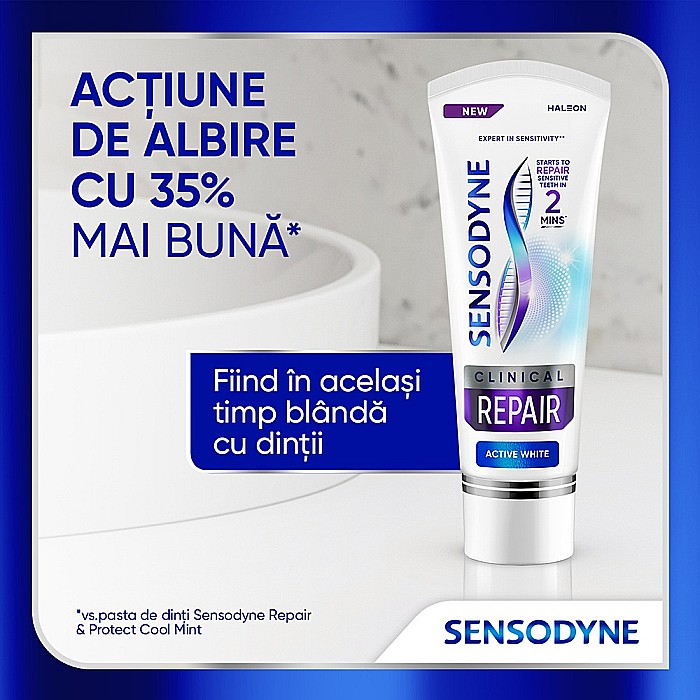 SENSODYNE Pasta de Dinti pt Sensibilitate Dentara Clinical Repair Active White 75 ml [3]