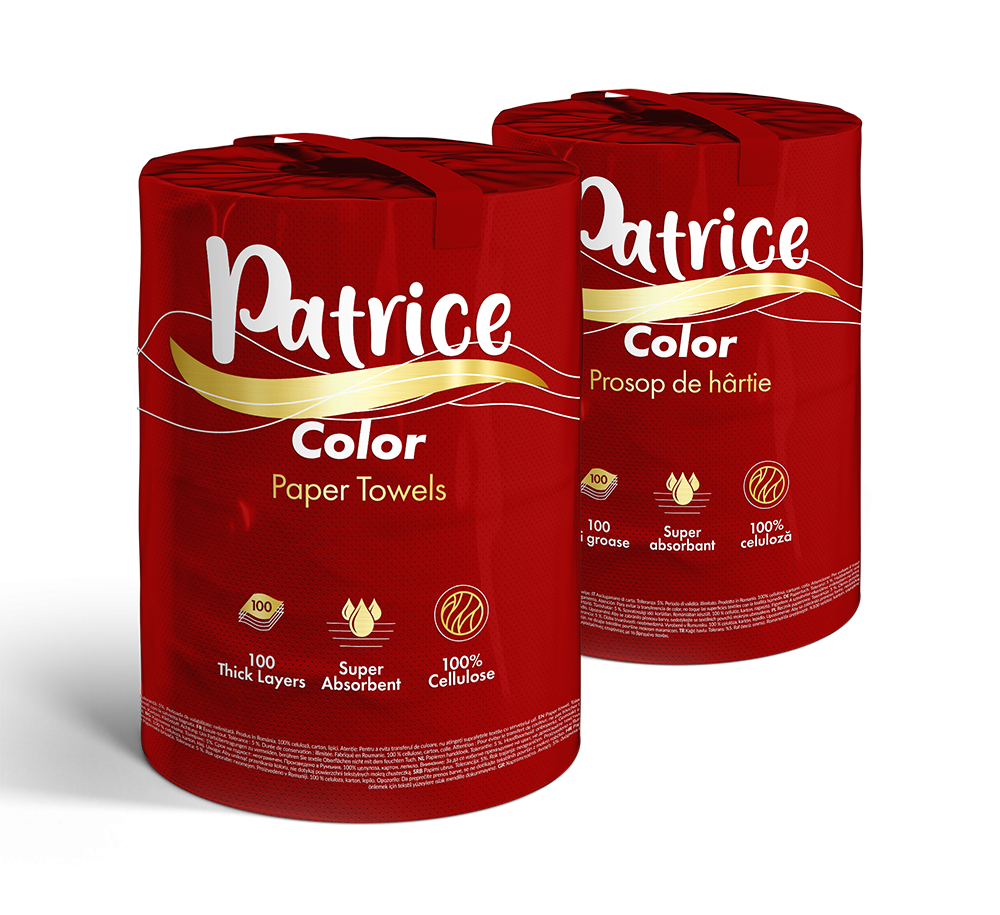 PATRICE Prosop Bucatarie Monorola COLOR 2 Straturi 125 foi ROSU [2]