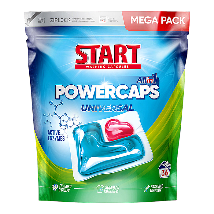 START Powercaps Detergent Capsule Allin1 UNIVERSAL 36 buc [1]