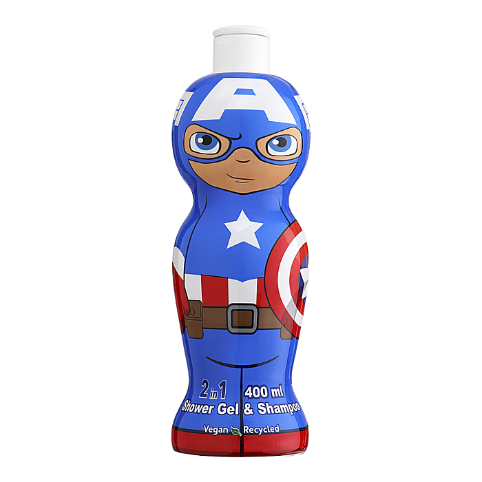 AIR VAL Disney 2in1 Gel de Dus & Sampon MARVEL CAPTAIN AMERICA 400 ml [1]