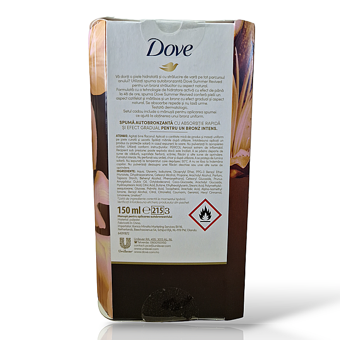 DOVE Body Love Pachet Mousse Autobronzant + Manusa, pt Bronz Intens 150 ml [3]