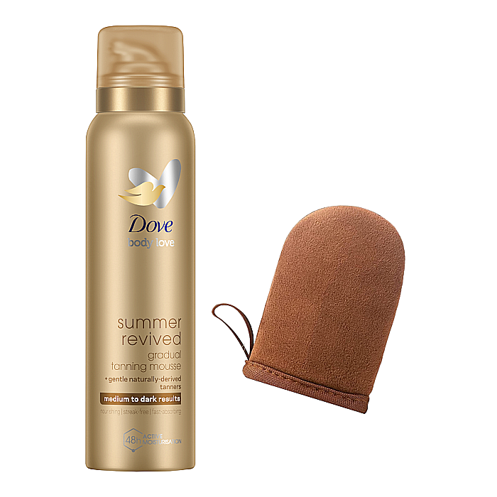 DOVE Body Love Pachet Mousse Autobronzant + Manusa, pt Bronz Intens 150 ml [2]