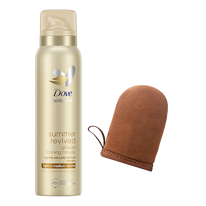 DOVE Body Love Pachet Mousse Autobronzant + Manusa Dove pt Bronz Mediu 150 ml [2]