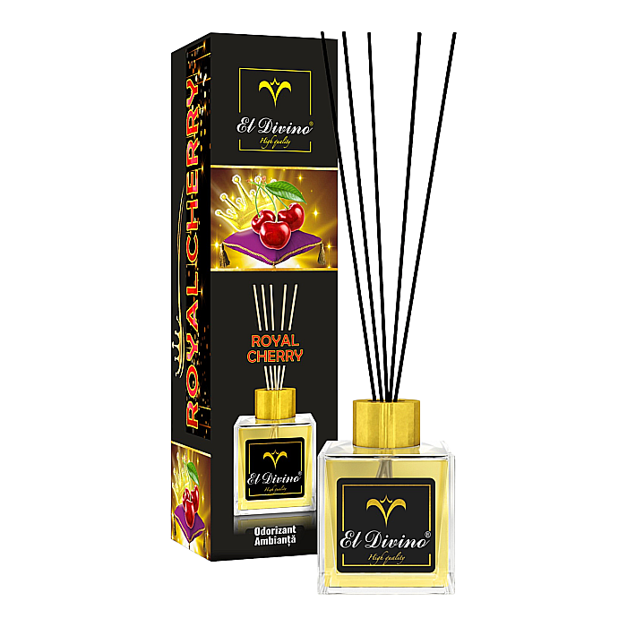 EL DIVINO Odorizant Camera cu Betisoare ROYAL CHERRY 100 ml [1]