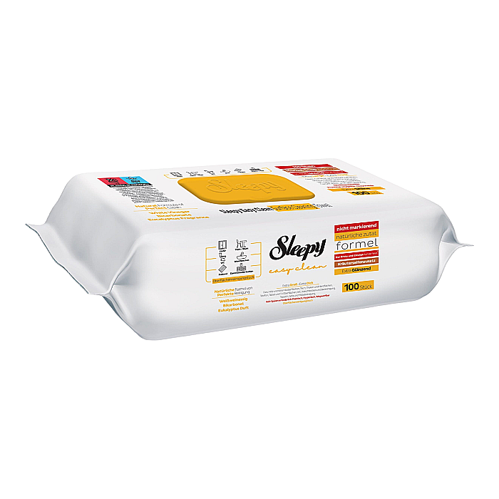 SLEEPY Servetele Umede Curatare Multisuprafete cu Bicarbonat, Otet Alb, Eucalipt - Herbal Soap Additive, 100 Buc [1]