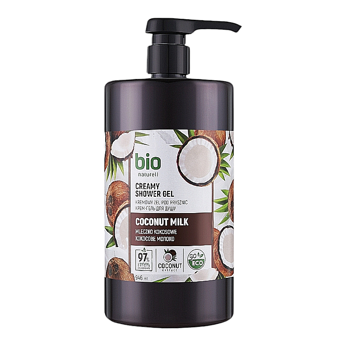 BIO NATURELL Сreamy Gel de Dus cu Pompa Coconut Milk 946 ml [1]