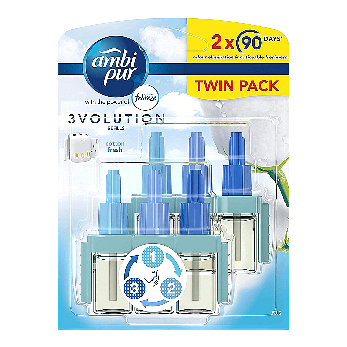 AMBI PUR Rezerva Odorizant Priza 3Volution Cotton Flower 2x20 ml [1]