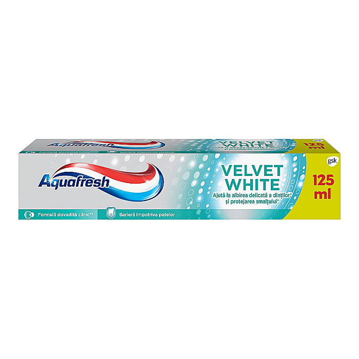 AQUAFRESH Pasta de Dinti Velvet White pt Albirea Dintilor si Protectie 125 ml [1]