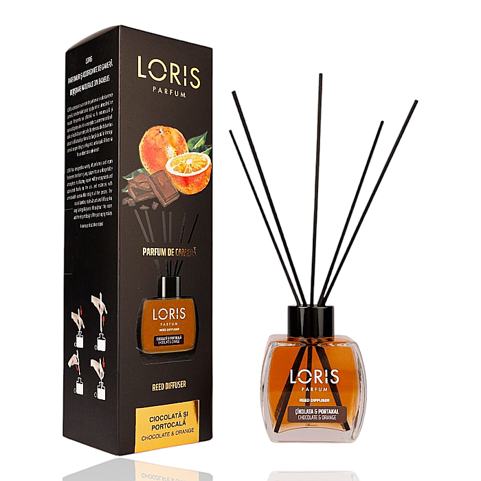 LORIS Odorizant Camera cu Betisoare CIOCOLATA & PORTOCALA 120 ml [1]