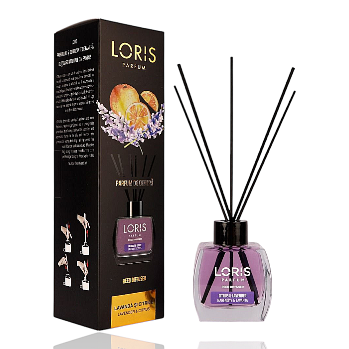LORIS Odorizant Camera cu Betisoare LAVANDA & CITRICE 120 ml [1]