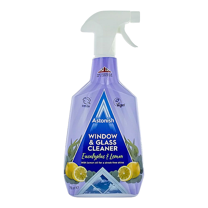 ASTONISH Solutie Curatat Geamuri cu Pompa Eucalyptus & Lemon 750 ml [1]